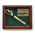Green Ceremonial Scissors Display Case for 15" Gold Ceremonial Scissors